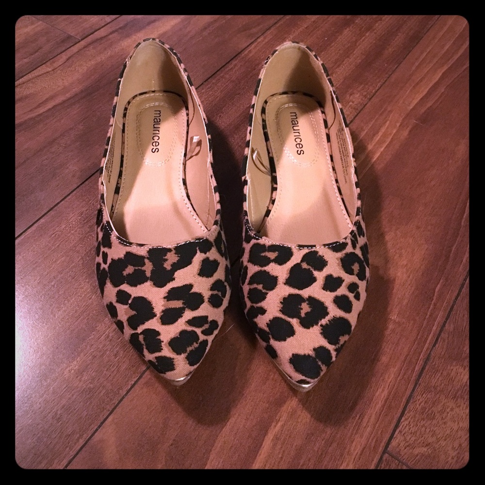 Leopard print flats