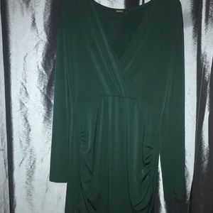 Short V-neck holiday dress.