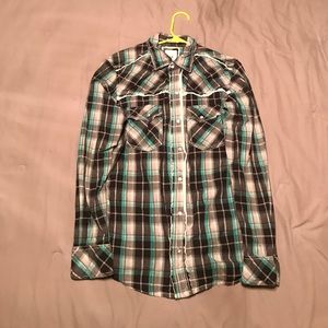 BKE Modern Western-Style Button-Down Shirt