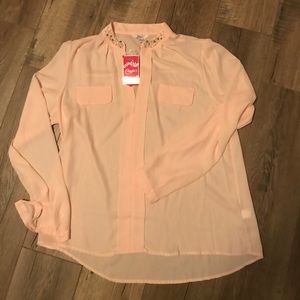 Sheer Baby Pink Candies Blouse