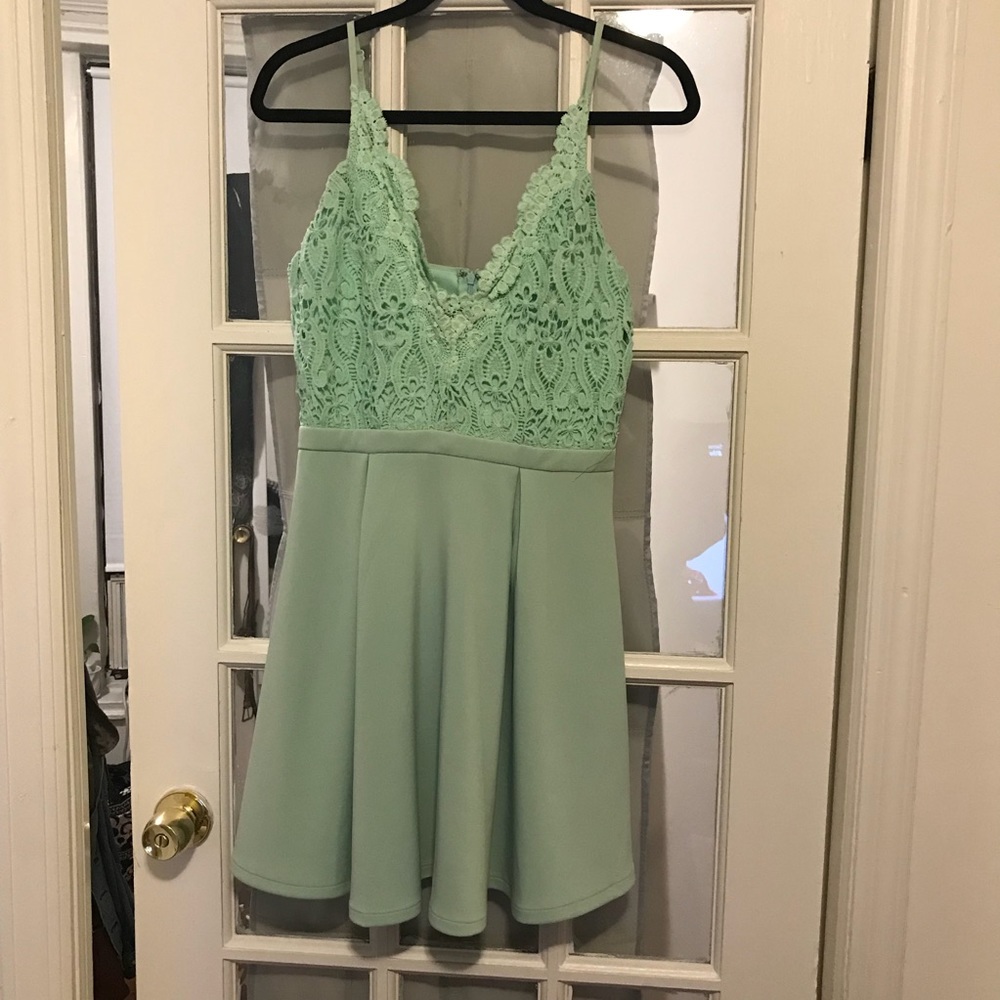 Mint and lace skater dress from Francesca’s size S