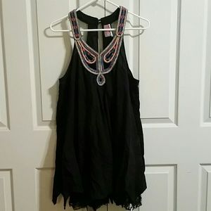 Tribal racerback woven tunic