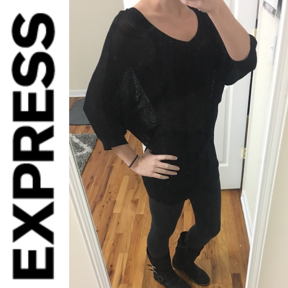 Express | open knit sweater - Picture 2 of 7
