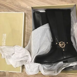 Michael Kors Emma Black Girls riding boot. NWT👧🏻