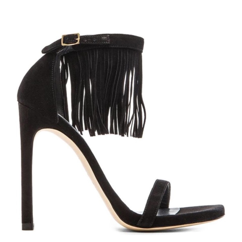 Stuart Weitzman "Lovefringe" Suede Sandal