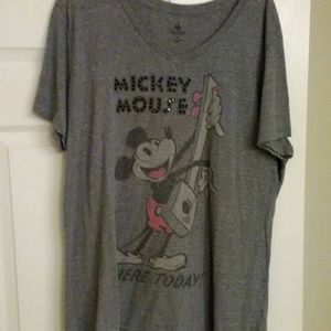 Mickey Mouse faded tee NWOT