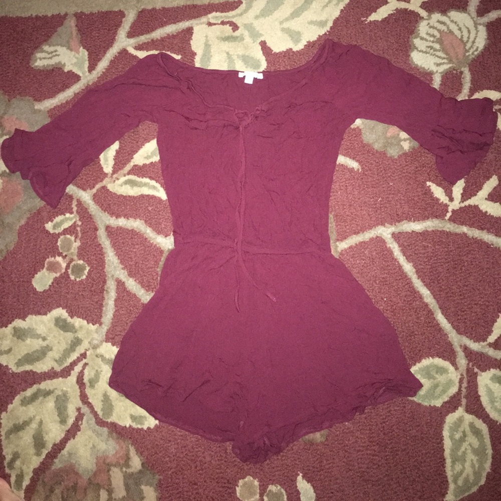 wine red aeo romper