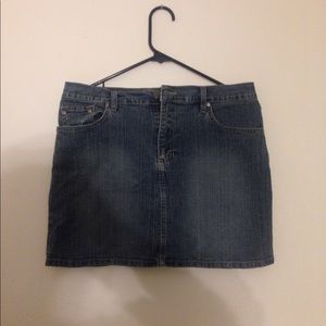 Stretchy Denim Jean Skirt