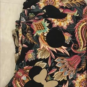 LulaRoe Paisley Minnie Leggings Green and Tan TC
