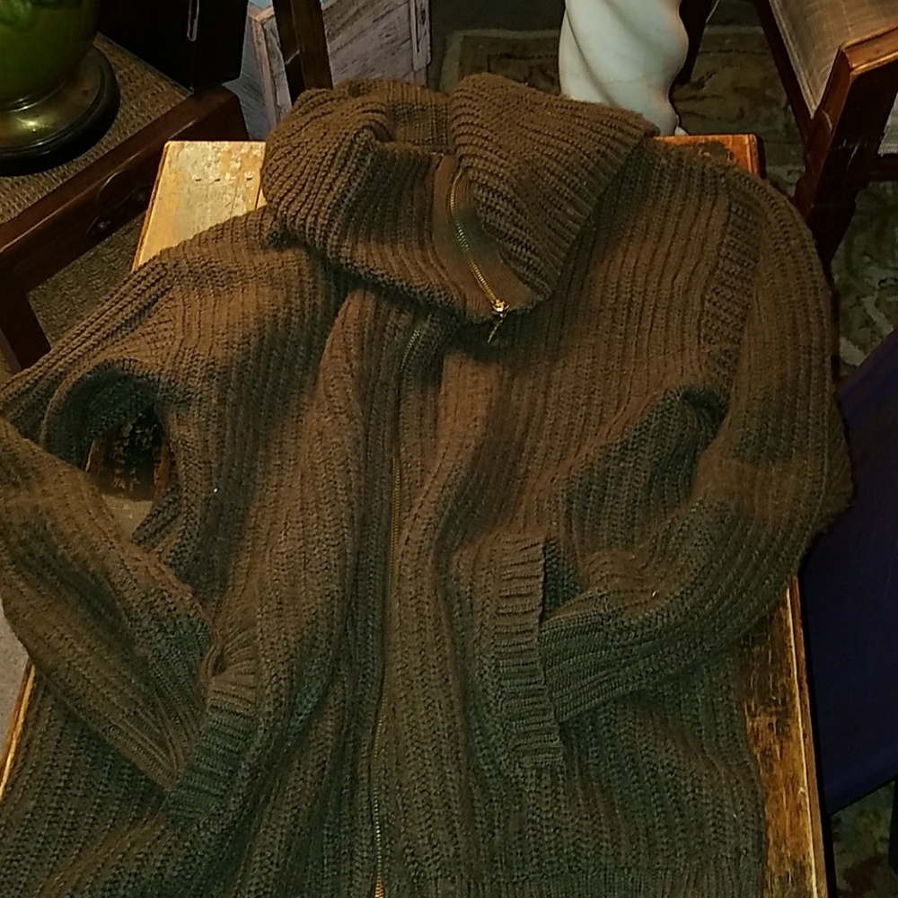 Michael Kors Green zipper sweater