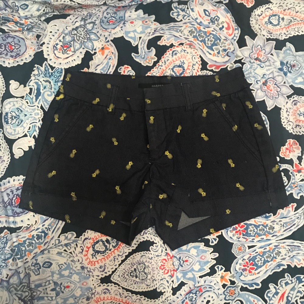 Navy pineapple shorts