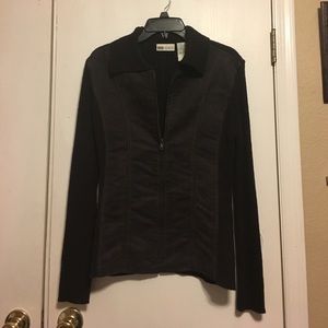 Suede Sweater Jacket