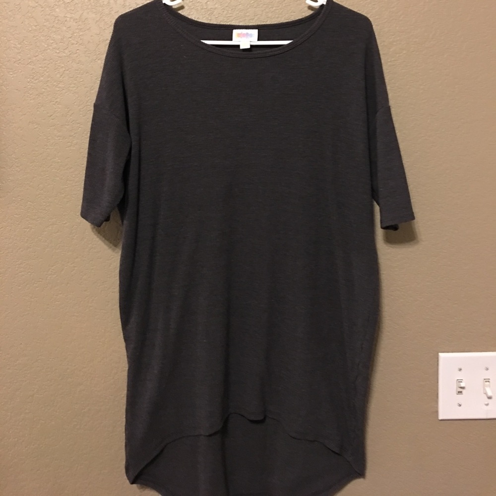 Charcoal gray ribbed Lularoe Irma-size XXS