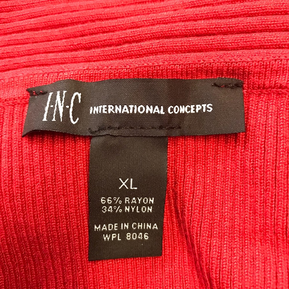 INC International Concepts Sweater XL Red NEW - Picture 5 of 7