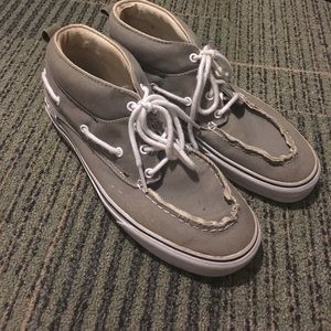 Vans grey high tops (Sperry style) size 10.5