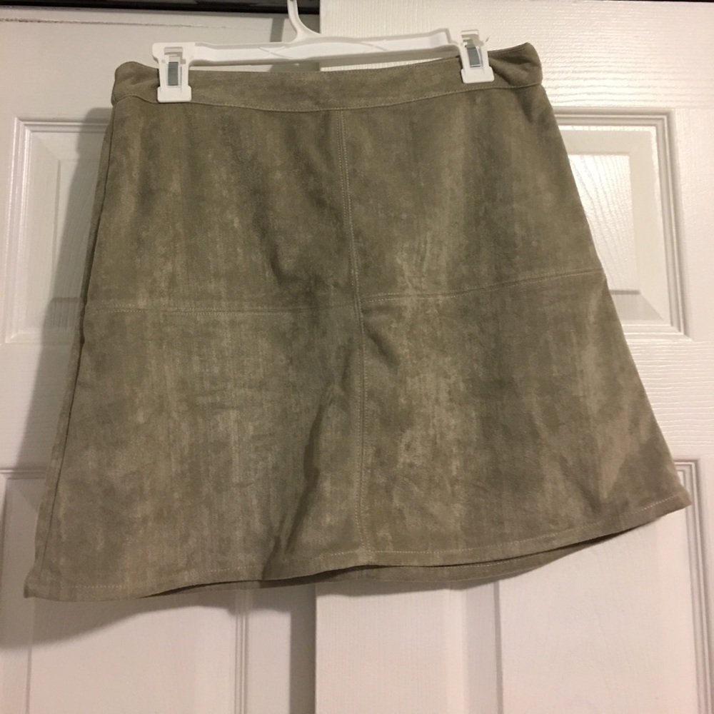 Suede skirt