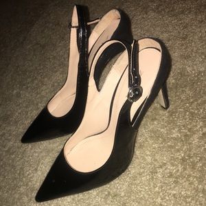 Zara Slingback Black Heels Size 8
