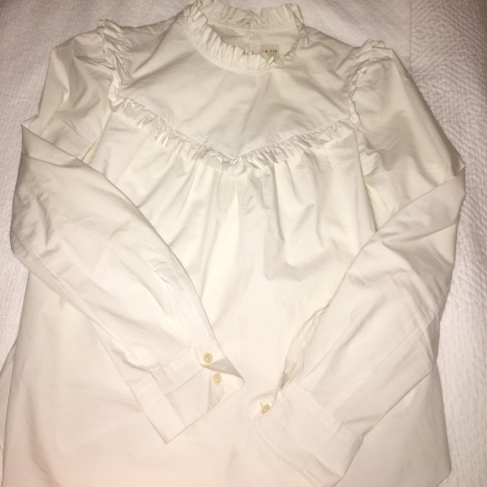 La Vie Rebecca Taylor Ruffle Yoke top