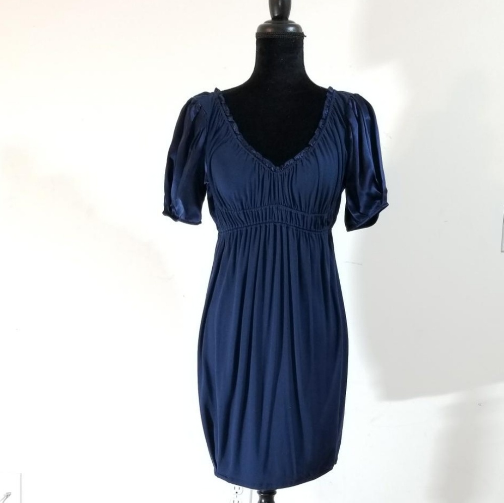 Arden B Puff Sleeve Baby Doll Dress