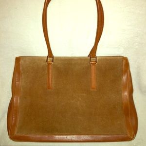 Coach suede & leather tote