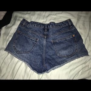 High rise jean shorts