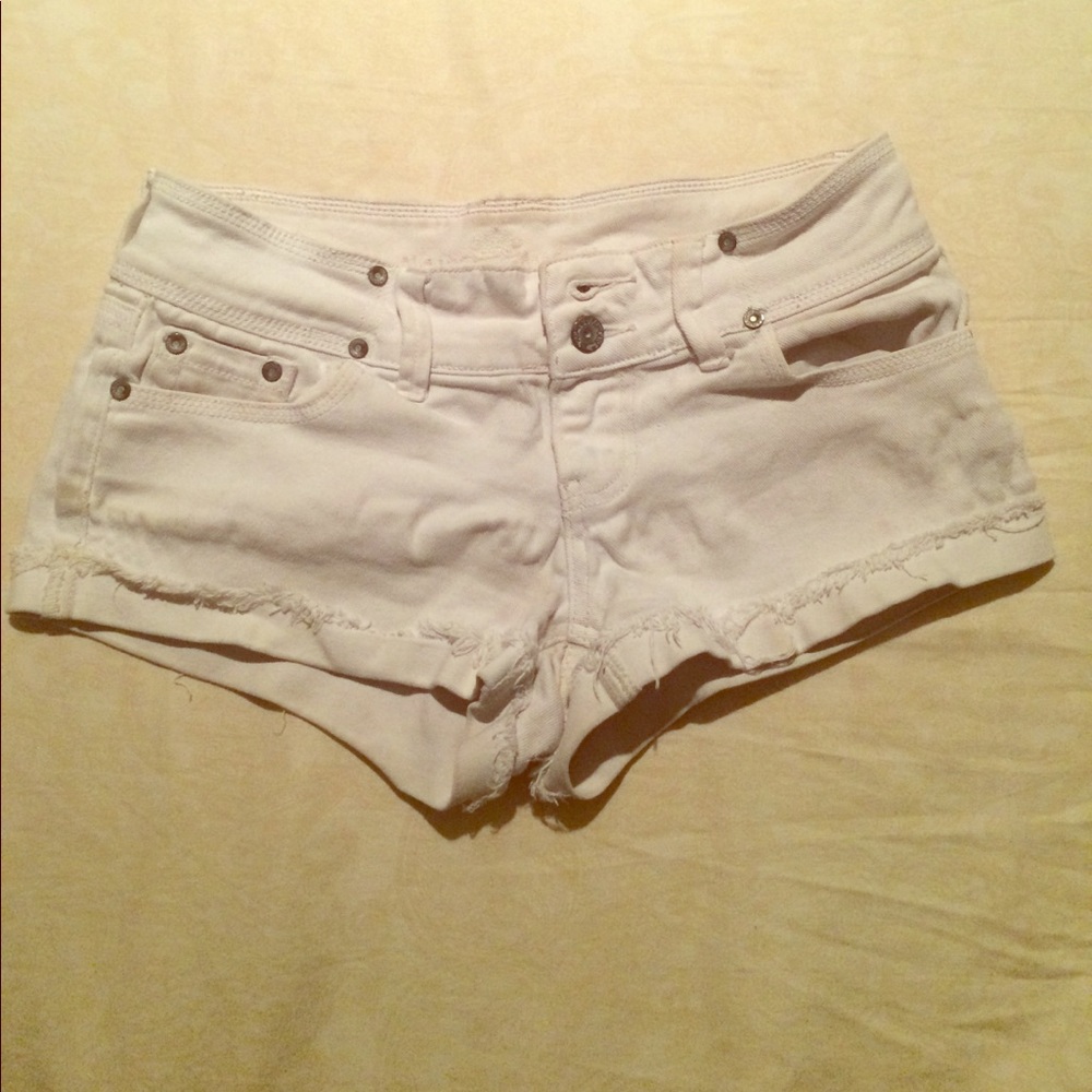 White bum shorts