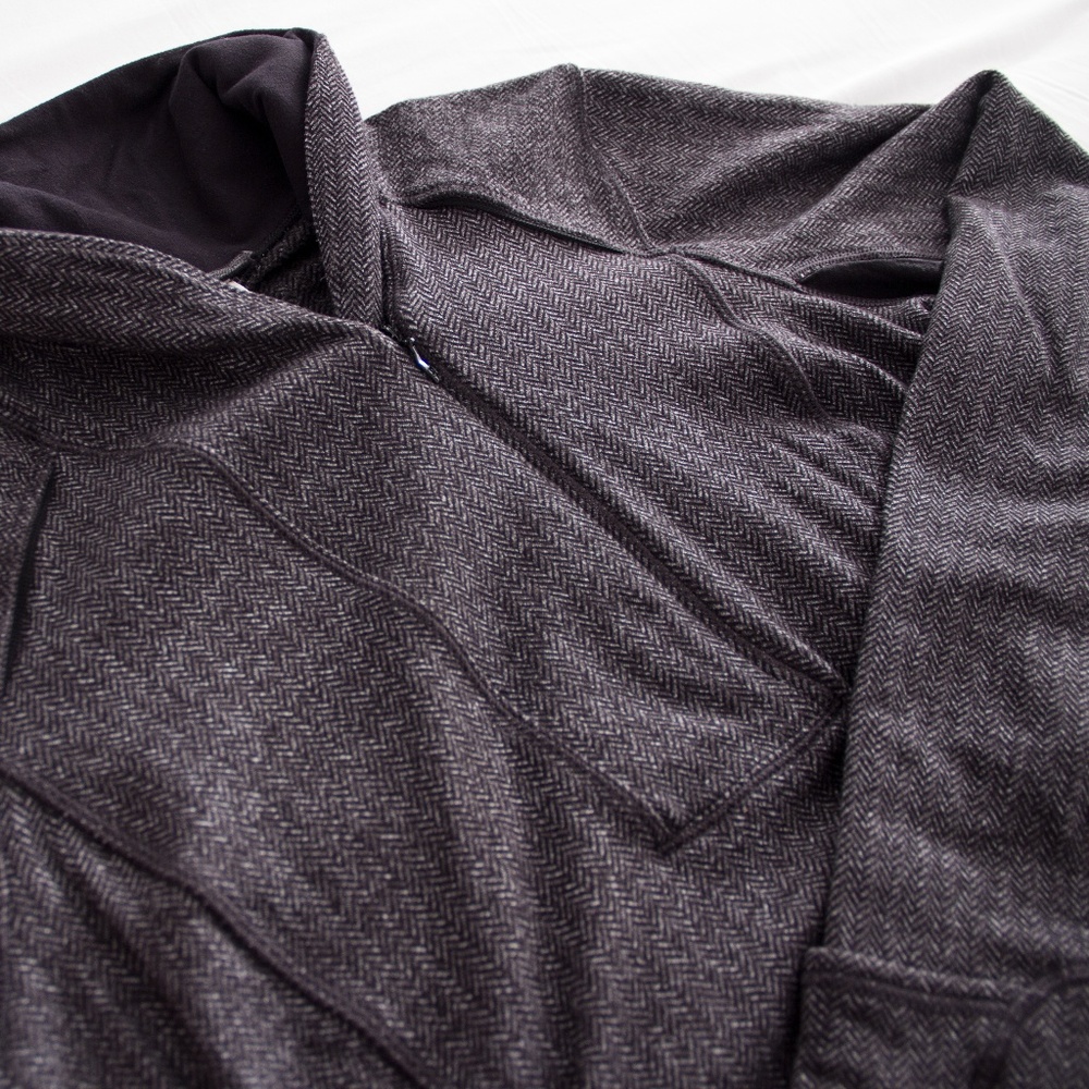 Lululemon Think Fast Pullover, Herringbone Black