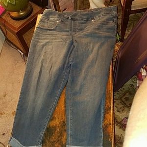 Stretch jeans with flat front