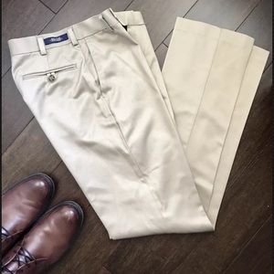 ROUNDTREE & YORKE Dark Tan Casual Pant, Size 30x34
