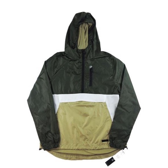 Other - Half Zip Windbreaker - Olive/White/Gold Other - Half Zip Windbreaker - Olive/White/Gold