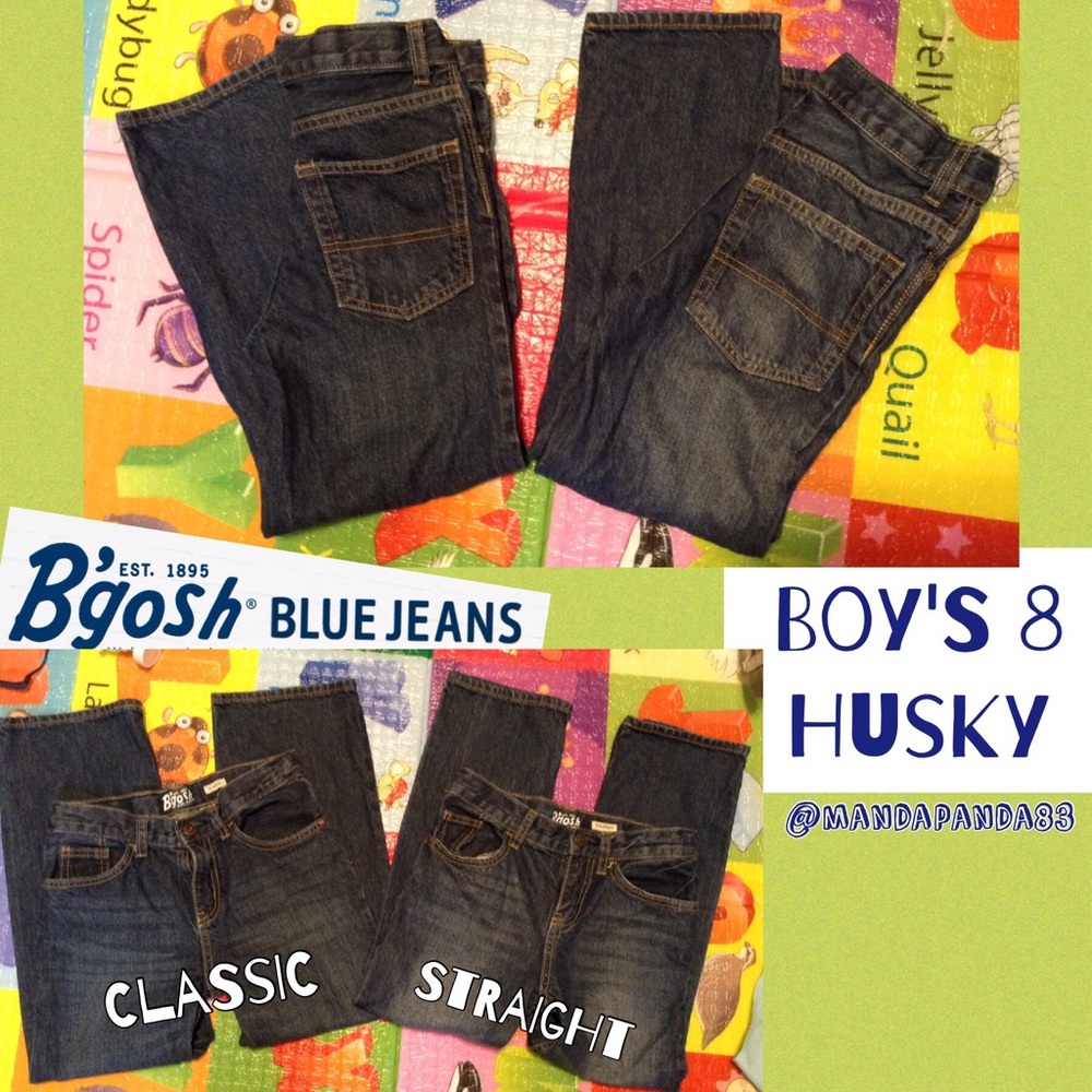 B'Gosh Boys 8 Husky Jeans (Classic/Straight Cut)