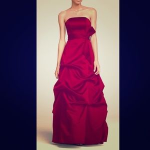 Strapless Satin Ball Gown by David’s Bridal