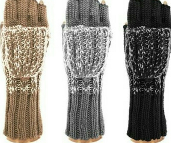 RAMPAGE brand marled convertible knit gloves. - Picture 4 of 4
