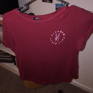 Super Cute Red Cropped Shirt