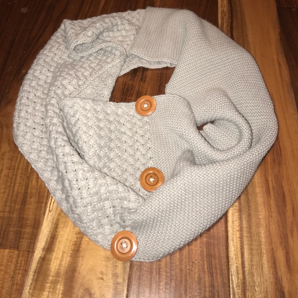 Gray infinity scarf
