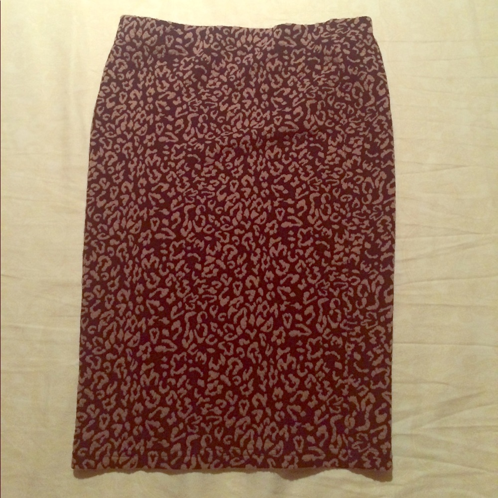 Chestah print wool midi skirt