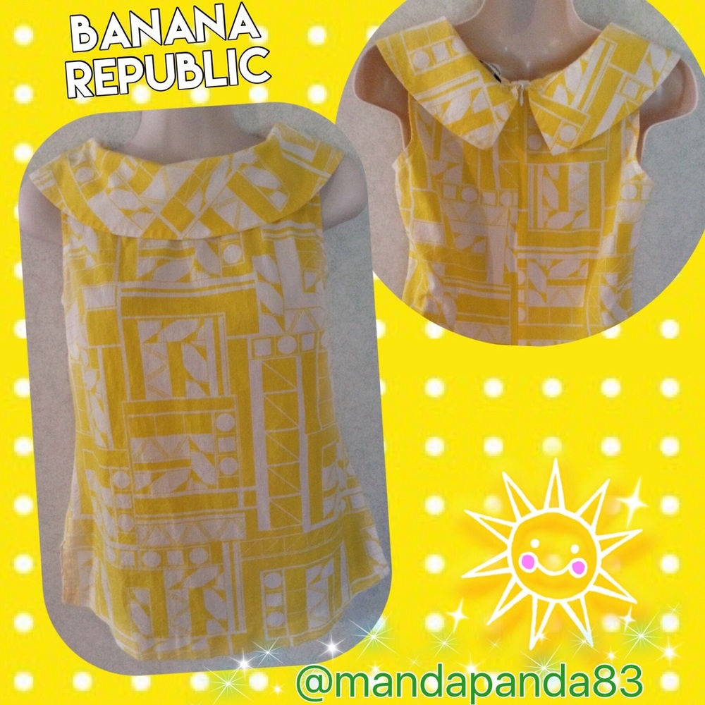 Banana Republic Yellow Shimmer Blouse