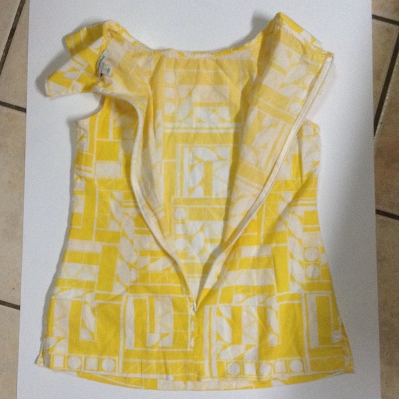 Banana Republic Yellow Shimmer Blouse - Picture 6 of 6