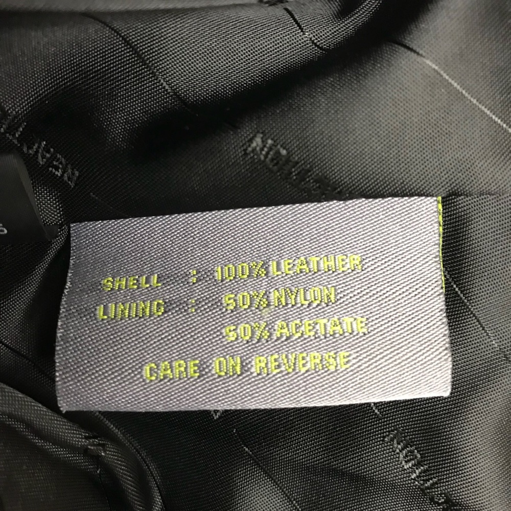 Kenneth Cole Black leather coat - Picture 4 of 6