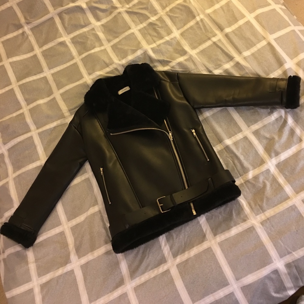 New faux shearling heavy duty thick jacket