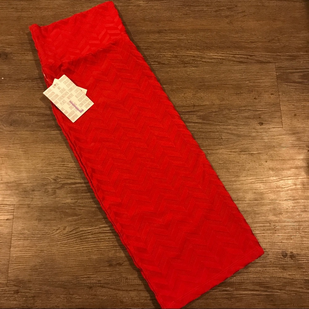 Red Chevron Pencil Skirt LuLaRoe