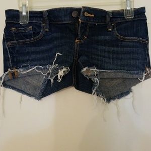 Dark denim shorts