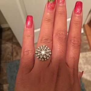 14k white gold diamonds ring