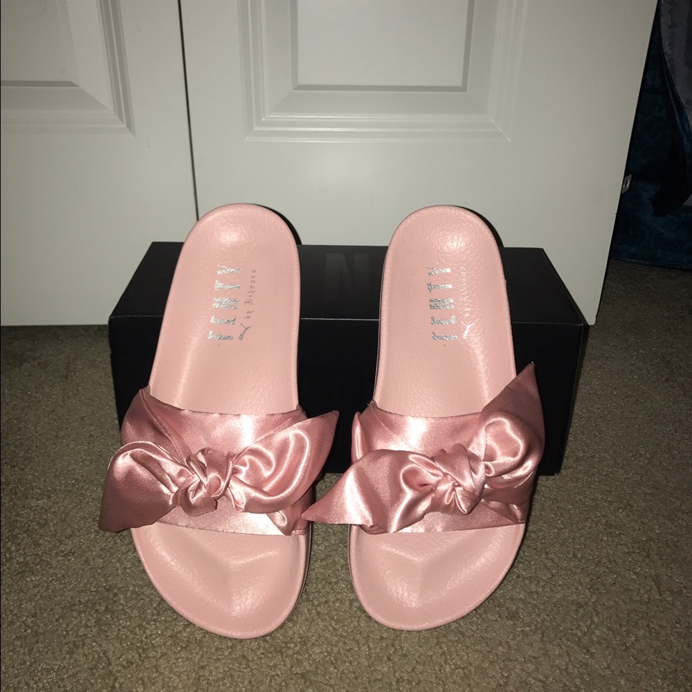 Rihanna - fenty pink silk women's slides