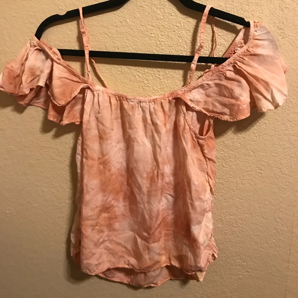 pink crop top american eagle