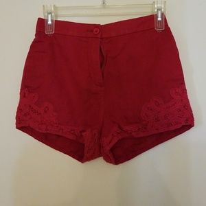 Cotton high waisted shorts