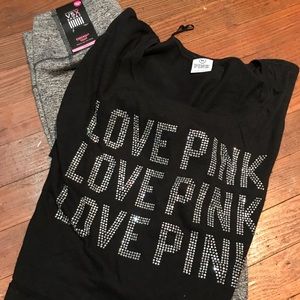 Vsx sport leggings and pink top