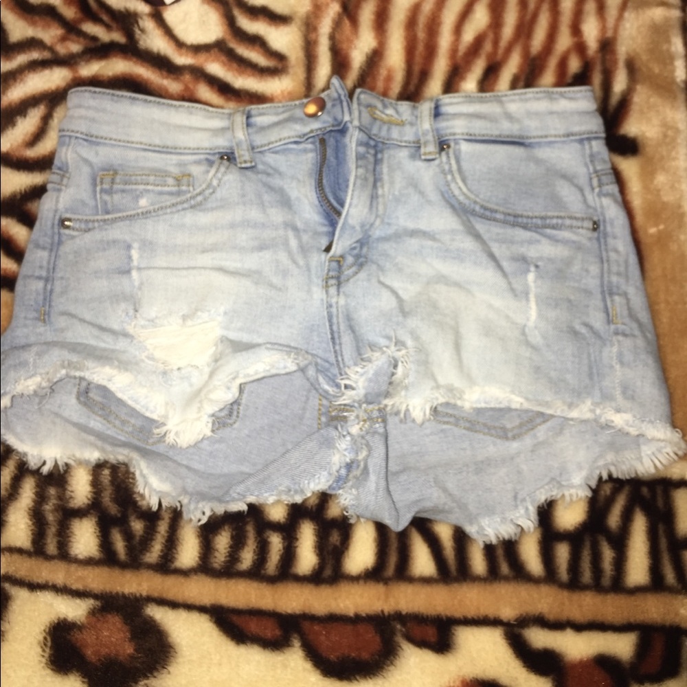 Light wash shorts