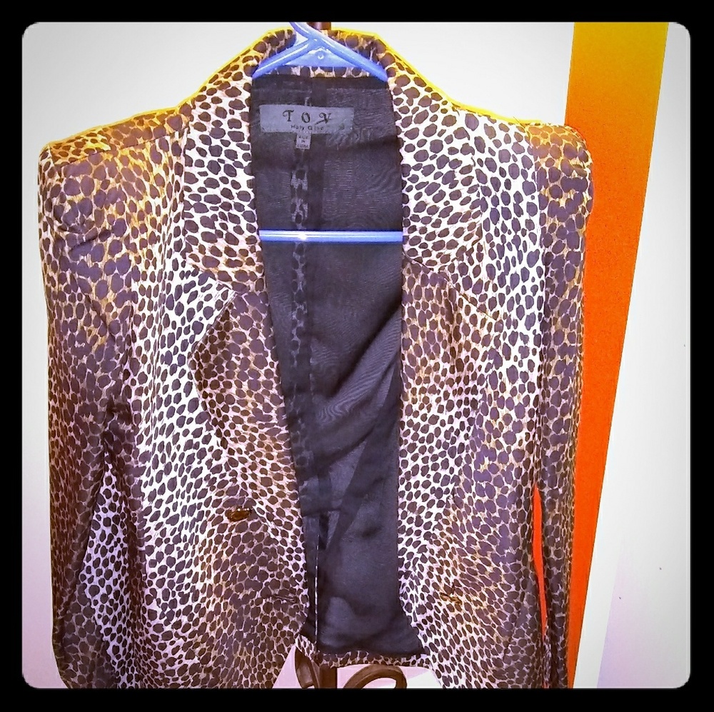 Leopard nylon Blazer