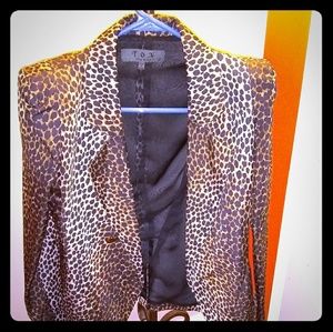 Leopard nylon Blazer
